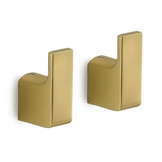 Bathroom Hook Pair of Bathroom Hooks, Modern, Matte Gold Gedy PI27-88